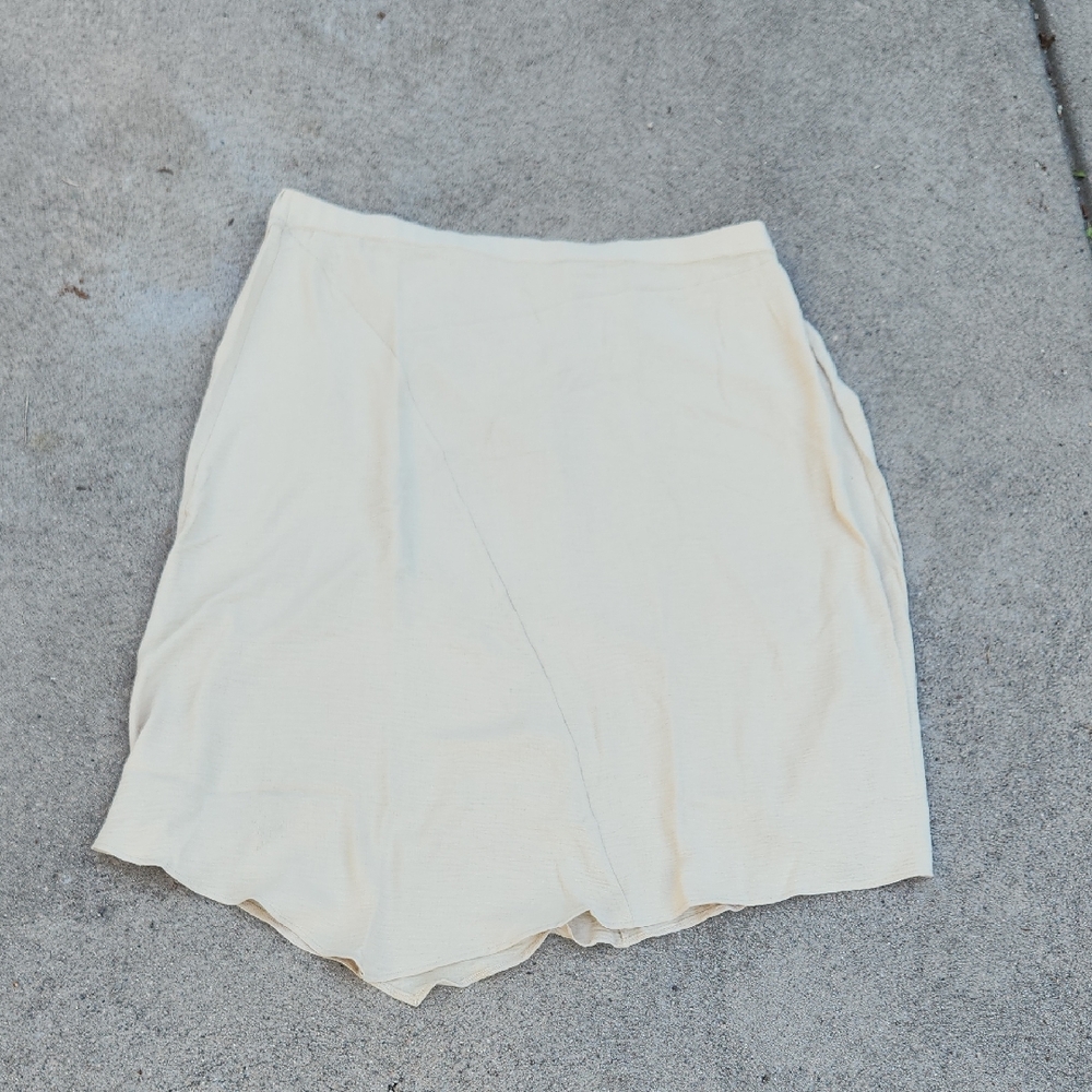 Elegant Cream Midi Skirt